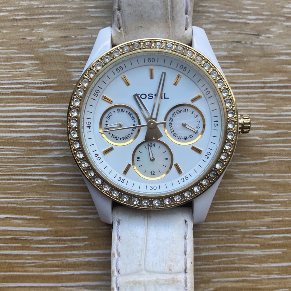 Fossil white watch